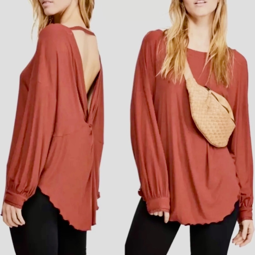 Free People Twist Back Top